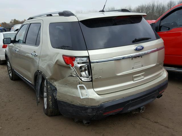 1FMHK7D87BGA45643 - 2011 FORD EXPLORER X GOLD photo 3