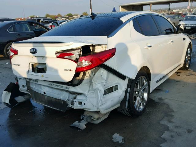 5XXGR4A6XDG233368 - 2013 KIA OPTIMA SX WHITE photo 4