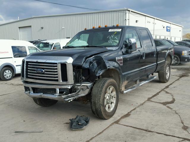 1FTWW31R18EC92277 - 2008 FORD F350 SRW S BLACK photo 2