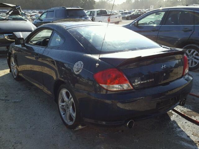 KMHHM65D05U156640 - 2005 HYUNDAI TIBURON BLUE photo 3