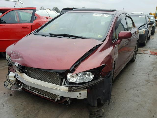 2HGFA1F9XAH528081 - 2010 HONDA CIVIC EXL MAROON photo 2