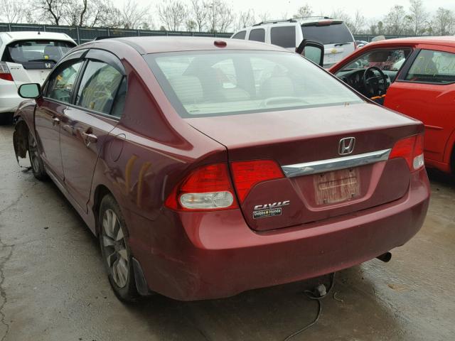 2HGFA1F9XAH528081 - 2010 HONDA CIVIC EXL MAROON photo 3