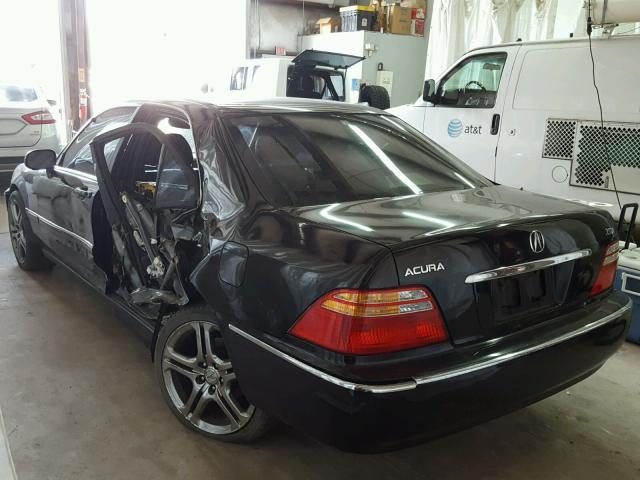 JH4KA9653YC007465 - 2000 ACURA 3.5RL BLACK photo 3