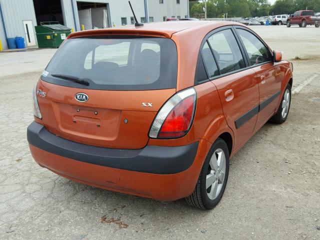 KNADE243296586632 - 2009 KIA RIO 5 SX ORANGE photo 4