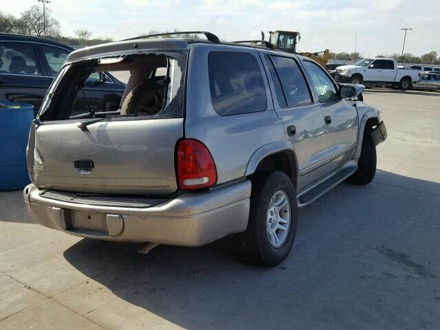 1B4HR28Z61F558728 - 2001 DODGE DURANGO GRAY photo 4