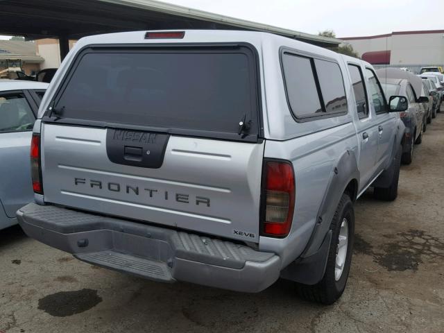1N6ED27T81C339947 - 2001 NISSAN FRONTIER C SILVER photo 4