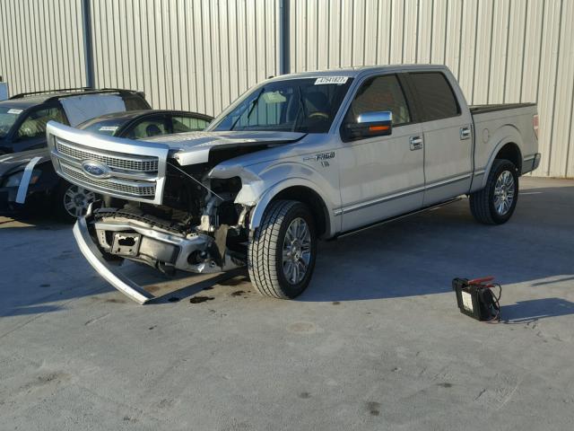 1FTPW12V09FB32083 - 2009 FORD F150 SUPER SILVER photo 2