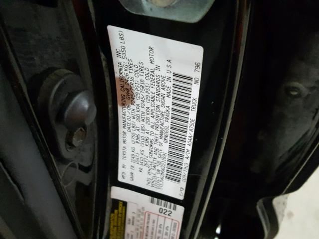 5TEJU62N06Z211891 - 2006 TOYOTA TACOMA DOU BLACK photo 10