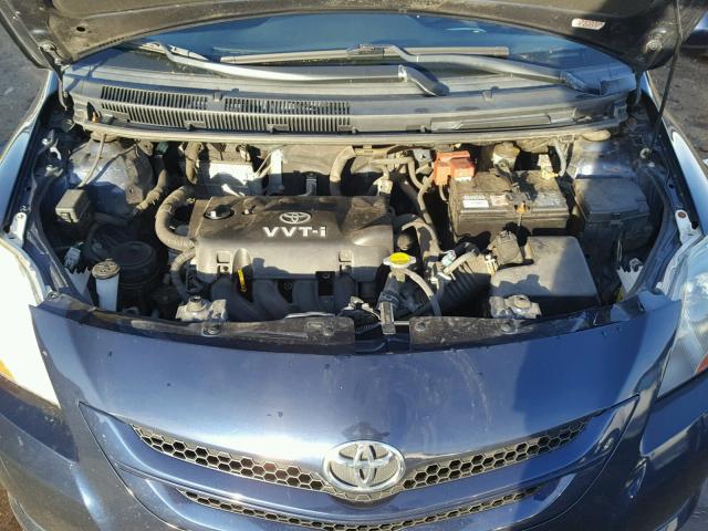 JTDBT903X81209282 - 2008 TOYOTA YARIS BLUE photo 7