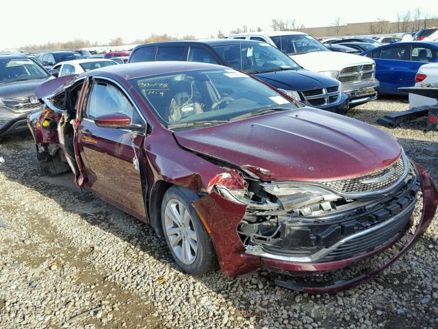 1C3CCCAB4GN102196 - 2016 CHRYSLER 200 LIMITE BURGUNDY photo 1