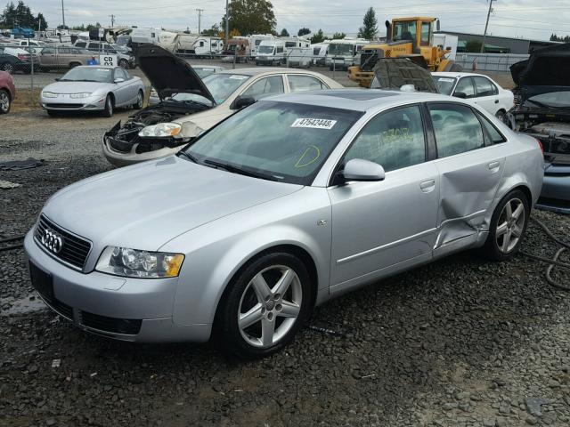 WAULT68EX4A156258 - 2004 AUDI A4 3.0 QUA SILVER photo 2