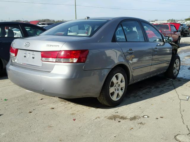 5NPET46C28H390247 - 2008 HYUNDAI SONATA GLS GRAY photo 4