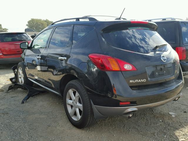 JN8AZ18UX9W106039 - 2009 NISSAN MURANO S BLACK photo 3