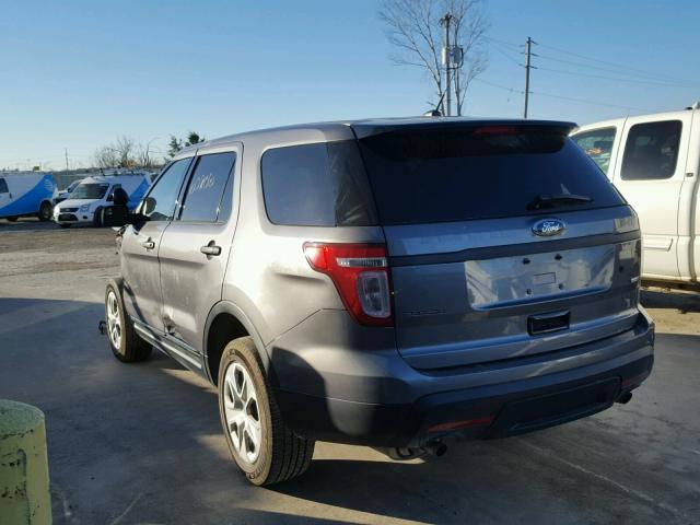 1FM5K8AR5EGA45053 - 2014 FORD EXPLORER P GRAY photo 3