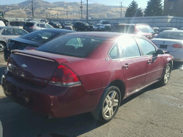 2G1WC581169105617 - 2006 CHEVROLET IMPALA LT RED photo 4