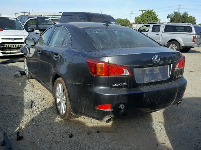 JTHBK262695106135 - 2009 LEXUS IS 250 BLACK photo 3