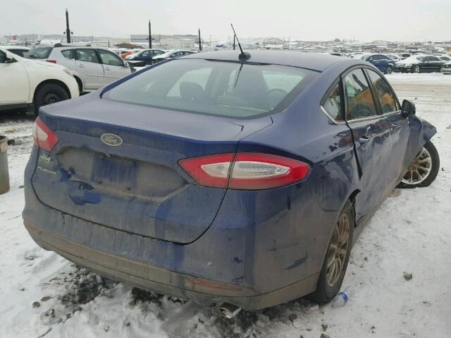 1FA6P0G76G5132613 - 2016 FORD FUSION S BLUE photo 4