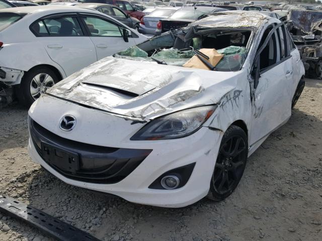 JM1BL1L40D1783387 - 2013 MAZDA SPEED 3 WHITE photo 2