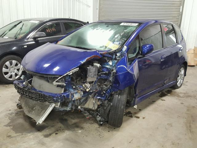 JHMGE8H69AS018833 - 2010 HONDA FIT SPORT BLUE photo 2