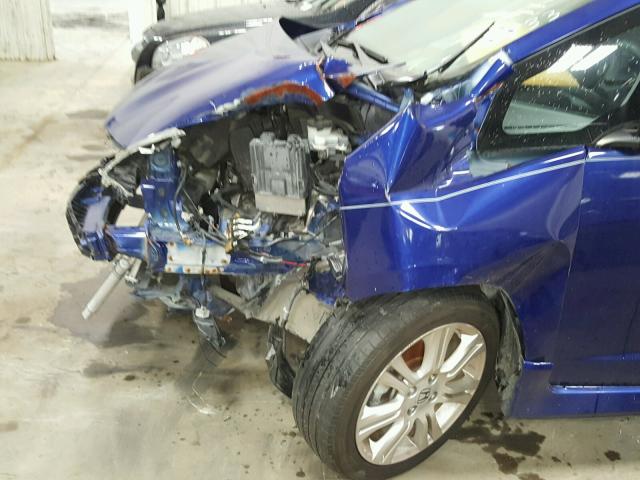 JHMGE8H69AS018833 - 2010 HONDA FIT SPORT BLUE photo 9