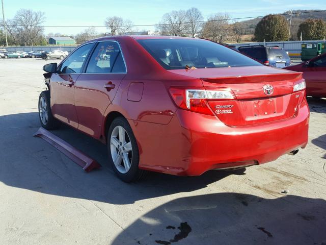 4T1BF1FK7EU763375 - 2014 TOYOTA CAMRY L RED photo 3