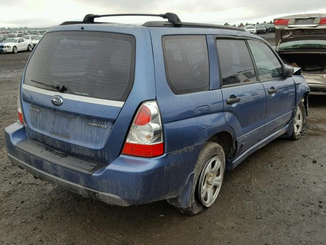 JF1SG636X7H710967 - 2007 SUBARU FORESTER 2 BLUE photo 4