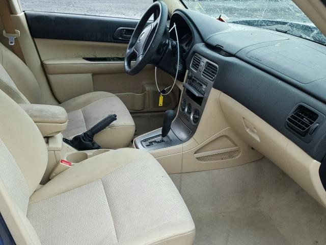 JF1SG636X7H710967 - 2007 SUBARU FORESTER 2 BLUE photo 5
