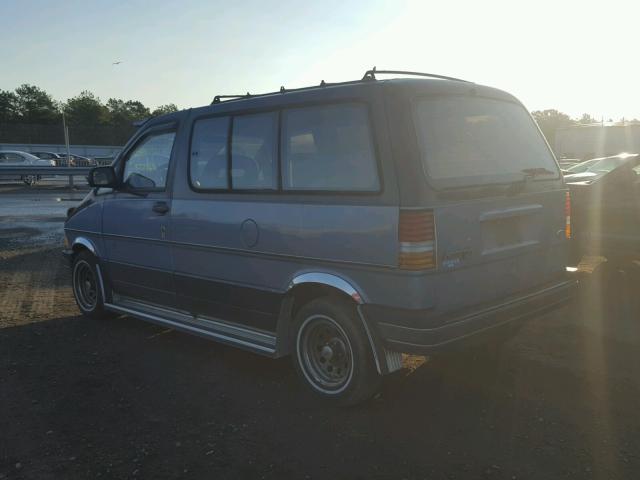 1FMCA11U9KZB81093 - 1989 FORD AEROSTAR BLUE photo 3