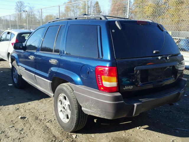 1J4GX48S91C516536 - 2001 JEEP GRAND CHER BLUE photo 3