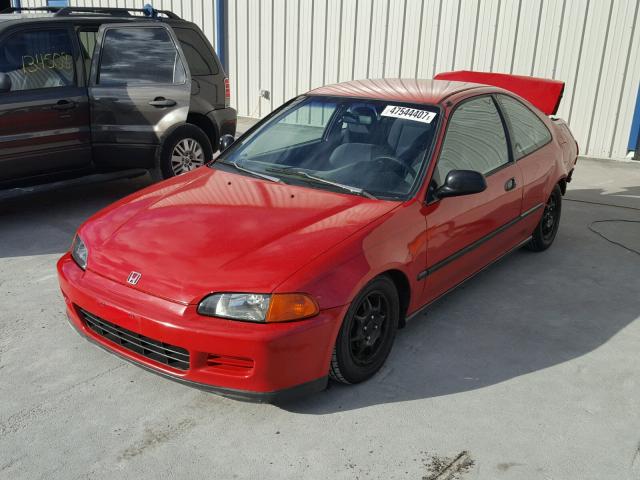 2HGEJ2227SH501870 - 1995 HONDA CIVIC DX RED photo 2