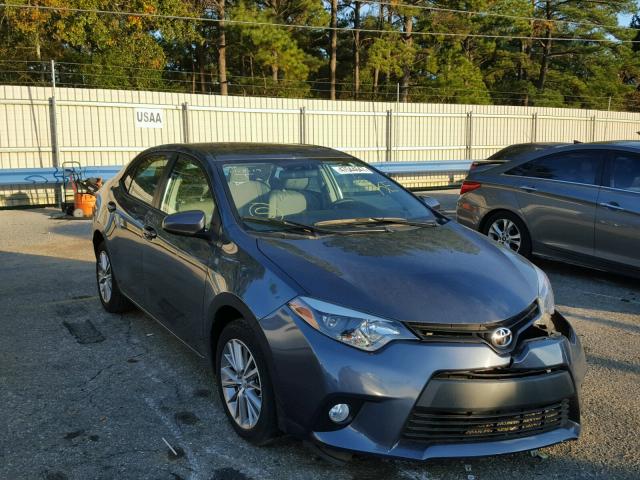 2T1BURHE1EC028744 - 2014 TOYOTA COROLLA L BLUE photo 1