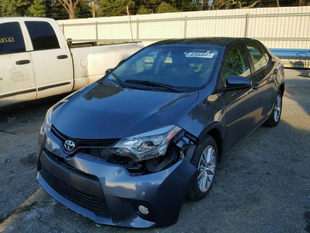 2T1BURHE1EC028744 - 2014 TOYOTA COROLLA L BLUE photo 2