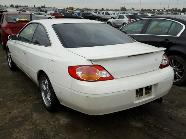 2T1CF28P42C595291 - 2002 TOYOTA CAMRY SOLA WHITE photo 3