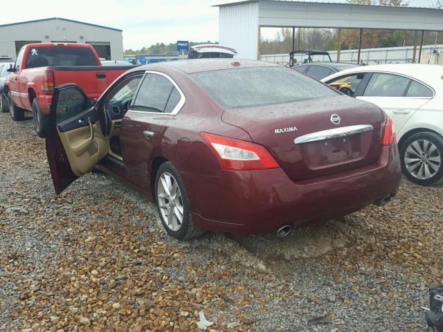 1N4AA5AP9BC834589 - 2011 NISSAN MAXIMA S MAROON photo 3