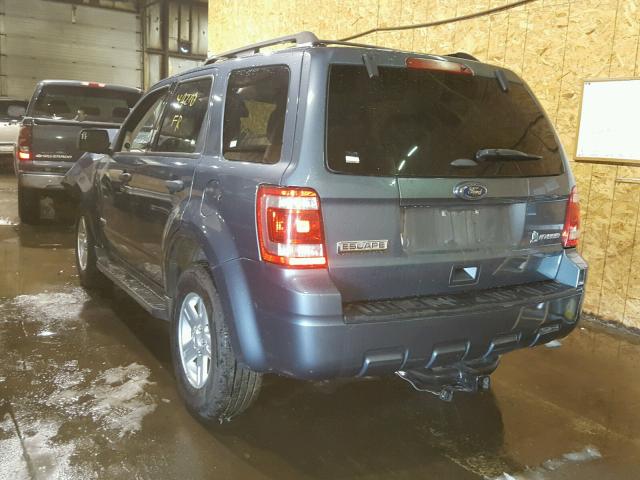 1FMCU5K33CKA32435 - 2012 FORD ESCAPE HYB BLUE photo 3