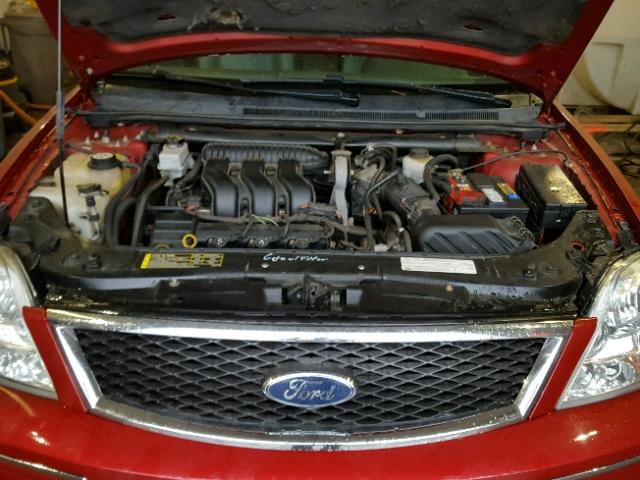 1FAFP241X7G107357 - 2007 FORD FIVE HUNDR RED photo 7