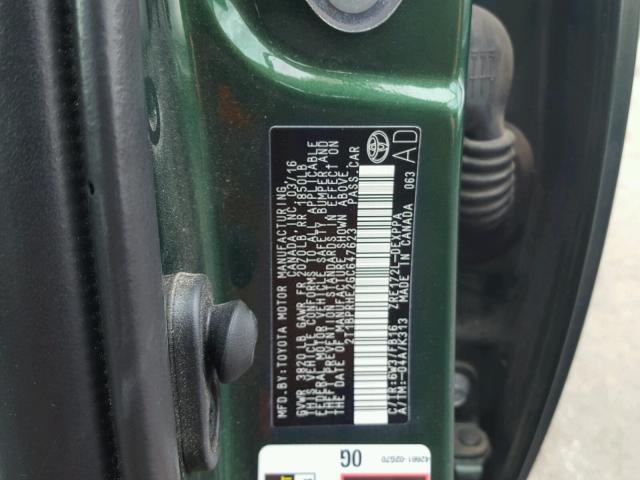 2T1BPRHE2GC647623 - 2016 TOYOTA COROLLA EC 绿色 照片 10