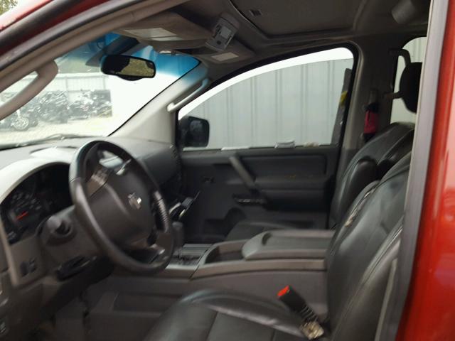 5N1AA08A35N726696 - 2005 NISSAN ARMADA SE BURGUNDY photo 5