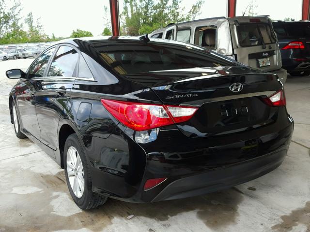 5NPEB4AC1EH834241 - 2014 HYUNDAI SONATA GLS BLACK photo 3