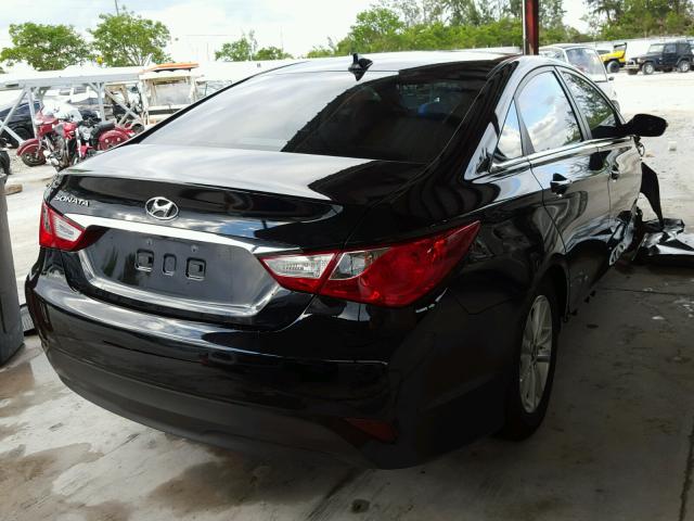 5NPEB4AC1EH834241 - 2014 HYUNDAI SONATA GLS BLACK photo 4