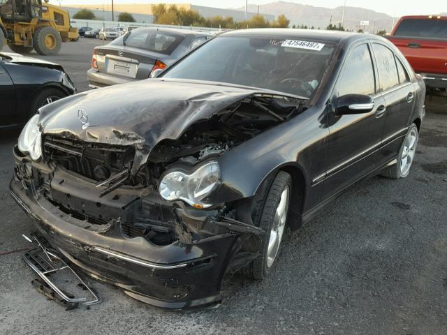 WDBRF40J45A742178 - 2005 MERCEDES-BENZ C 230K SPO BLACK photo 2