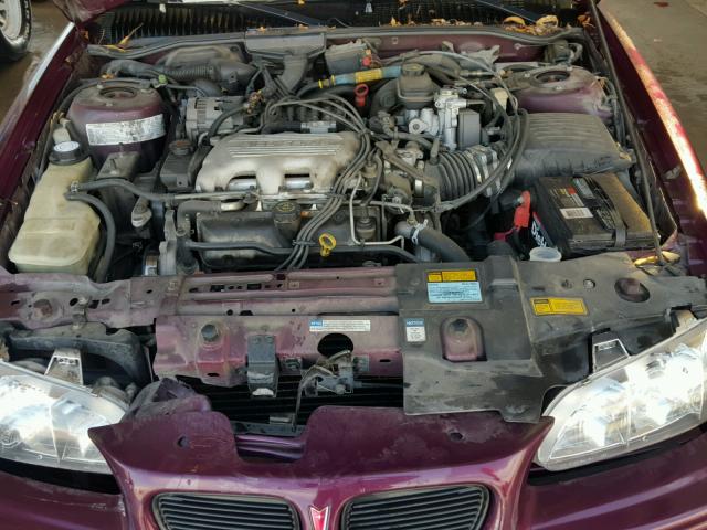 1G2NE52M4TC818777 - 1996 PONTIAC GRAND AM S BURGUNDY photo 7