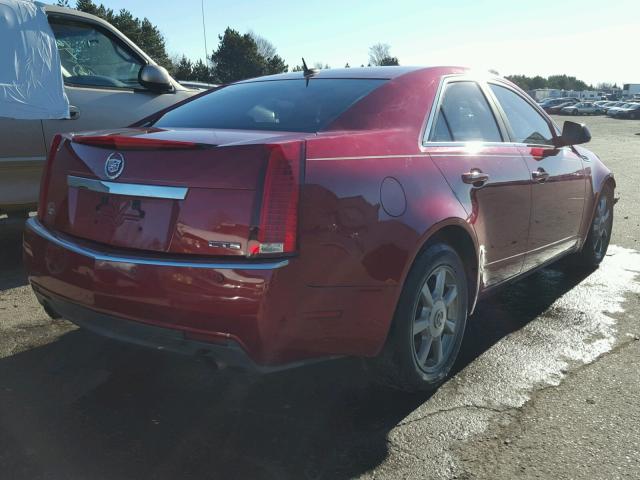 1G6DF577280147614 - 2008 CADILLAC CTS MAROON photo 4