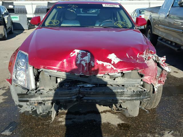 1G6DF577280147614 - 2008 CADILLAC CTS MAROON photo 9