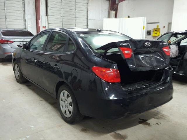 KMHDU46D58U385269 - 2008 HYUNDAI ELANTRA GL BLACK photo 3