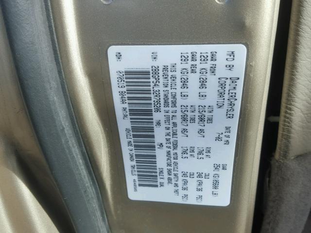 2B8GP54L32R795206 - 2002 DODGE GRAND CARA GOLD photo 10