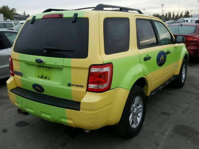 1FMCU49399KA11789 - 2009 FORD ESCAPE HYB GREEN photo 4