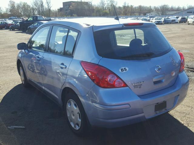 3N1BC13E19L393684 - 2009 NISSAN VERSA S BLUE photo 3