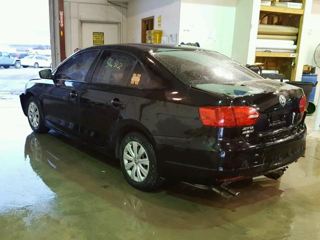3VW2K7AJ7EM433206 - 2014 VOLKSWAGEN JETTA BASE 黑色 照片 3