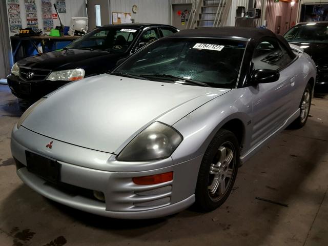 4A3AE85H61E019365 - 2001 MITSUBISHI ECLIPSE SP SILVER photo 2